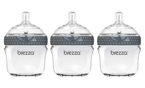 Baby Brezza Glass Bottle Gift Set:  14 Pieces - Baby Bottles Gift Set - Baby Brezza