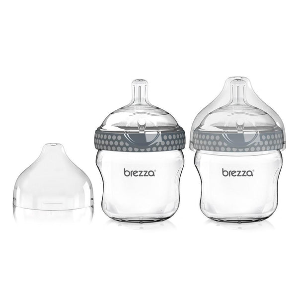 Glass 5 oz Bottle Double Pack - Glass Baby Bottles - Baby Brezza