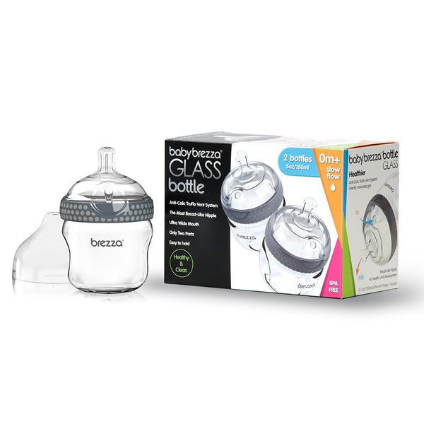 Glass 5 oz Bottle Double Pack - Glass Baby Bottles - Baby Brezza