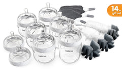 Baby Brezza Premium Bottle Gift Set:  14 Pieces - Baby Bottles Gift Set - Baby Brezza