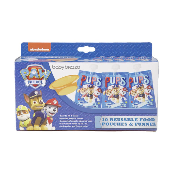 Paw Patrol Reusable Food Pouches - 10 Pack