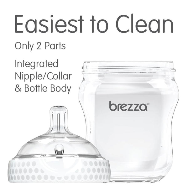 Baby Brezza Glass Bottle 5 oz, 2 pack